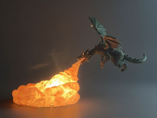 Luminaria dragao breathing fire