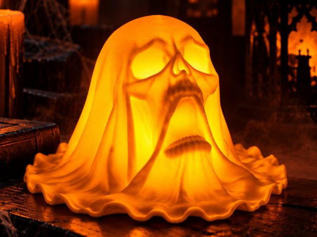 Spooky ghost caveira lantern