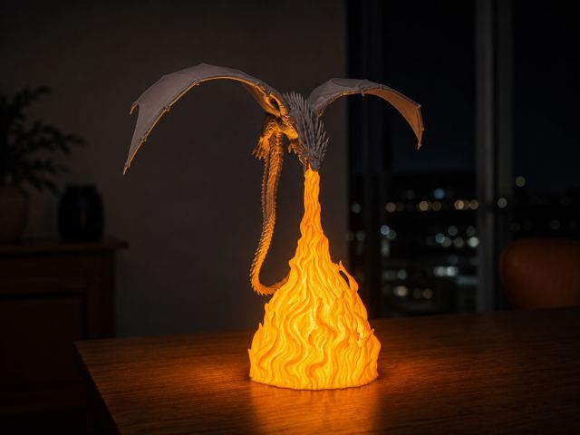 Dragao flame breath luminaria v2