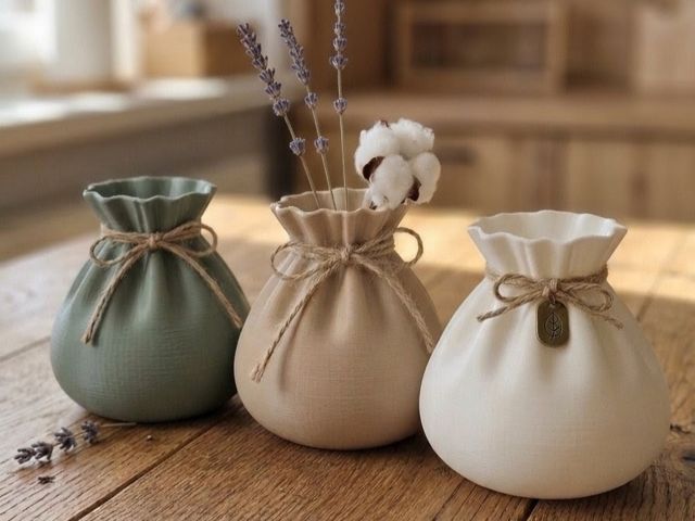 Vaso minimalista drawstring – cozy rustic decoracao